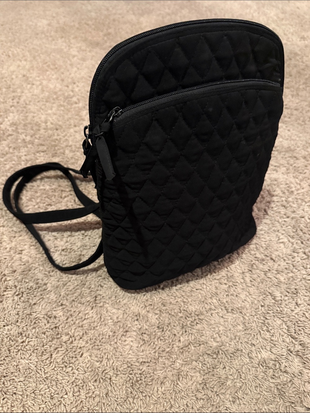 Vera Bradley Quilted Sling Backpack in Black